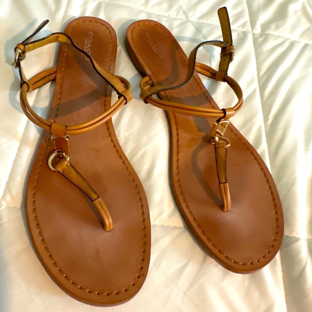 Coach Charleen Strappy Leather Sandal